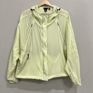 Adidas Women's Packable‎ WND Windbreaker Jacket Large Yellow